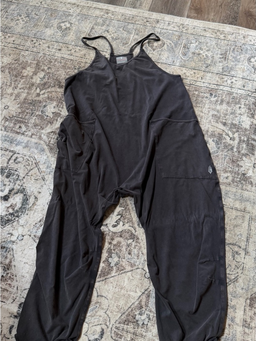 FP Movement by Free People Black Relaxed Strappy Hotshot Onsie